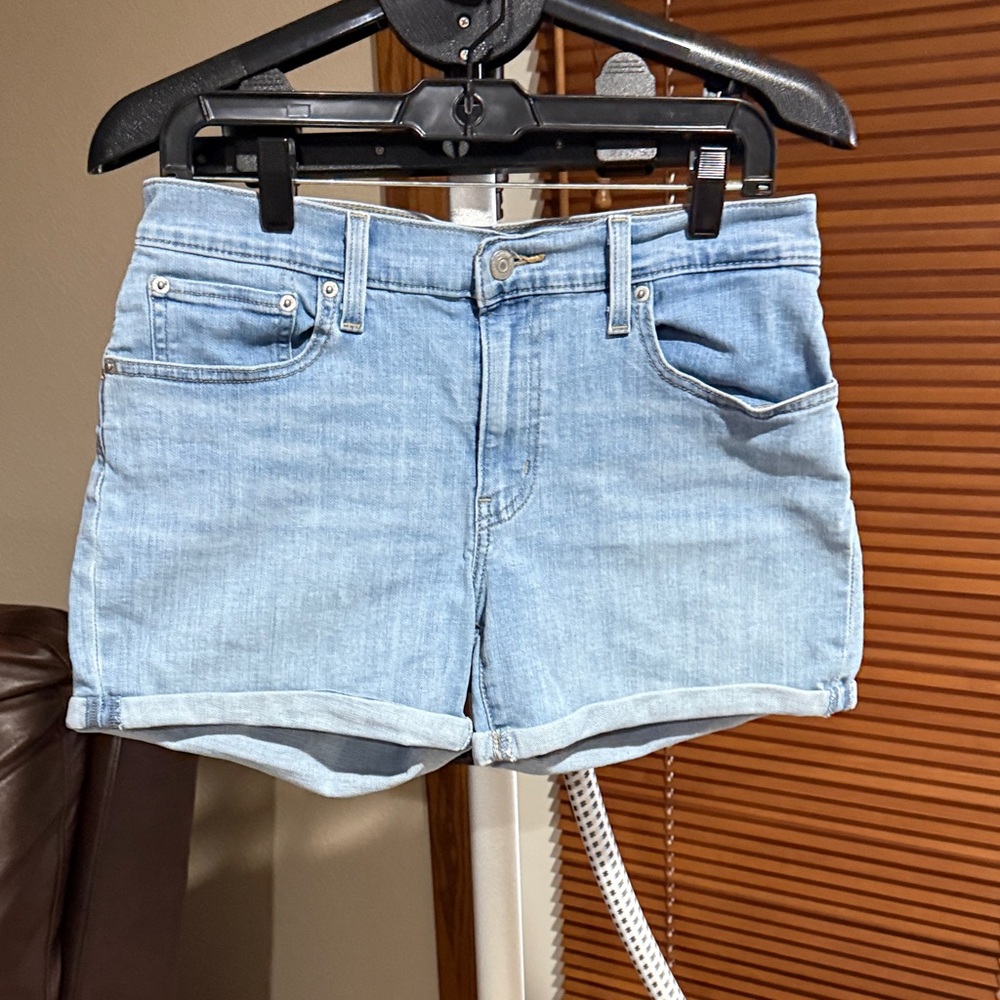 Levi's Strauss Light Blue Denim Roll-Hem Women’s Shorts